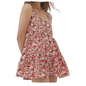 Urban Outfitters Floral Romper XS Pink Mini Skort Flowy Summer